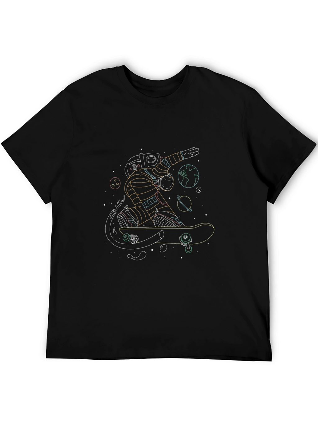 Astronaut Skateboard Tee - Space Graphic T-Shirt