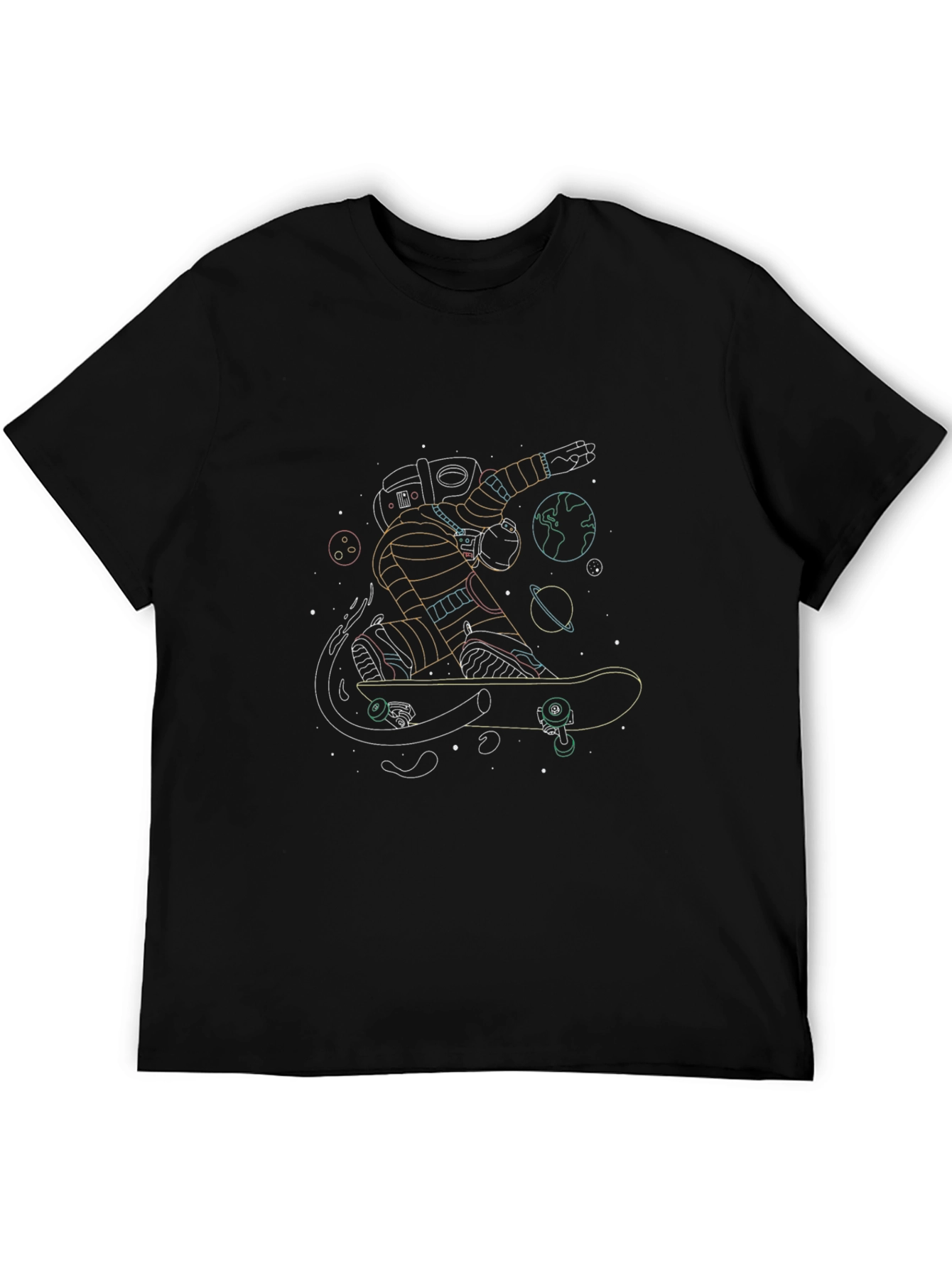 Astronaut Skateboard Tee - Space Graphic T-Shirt