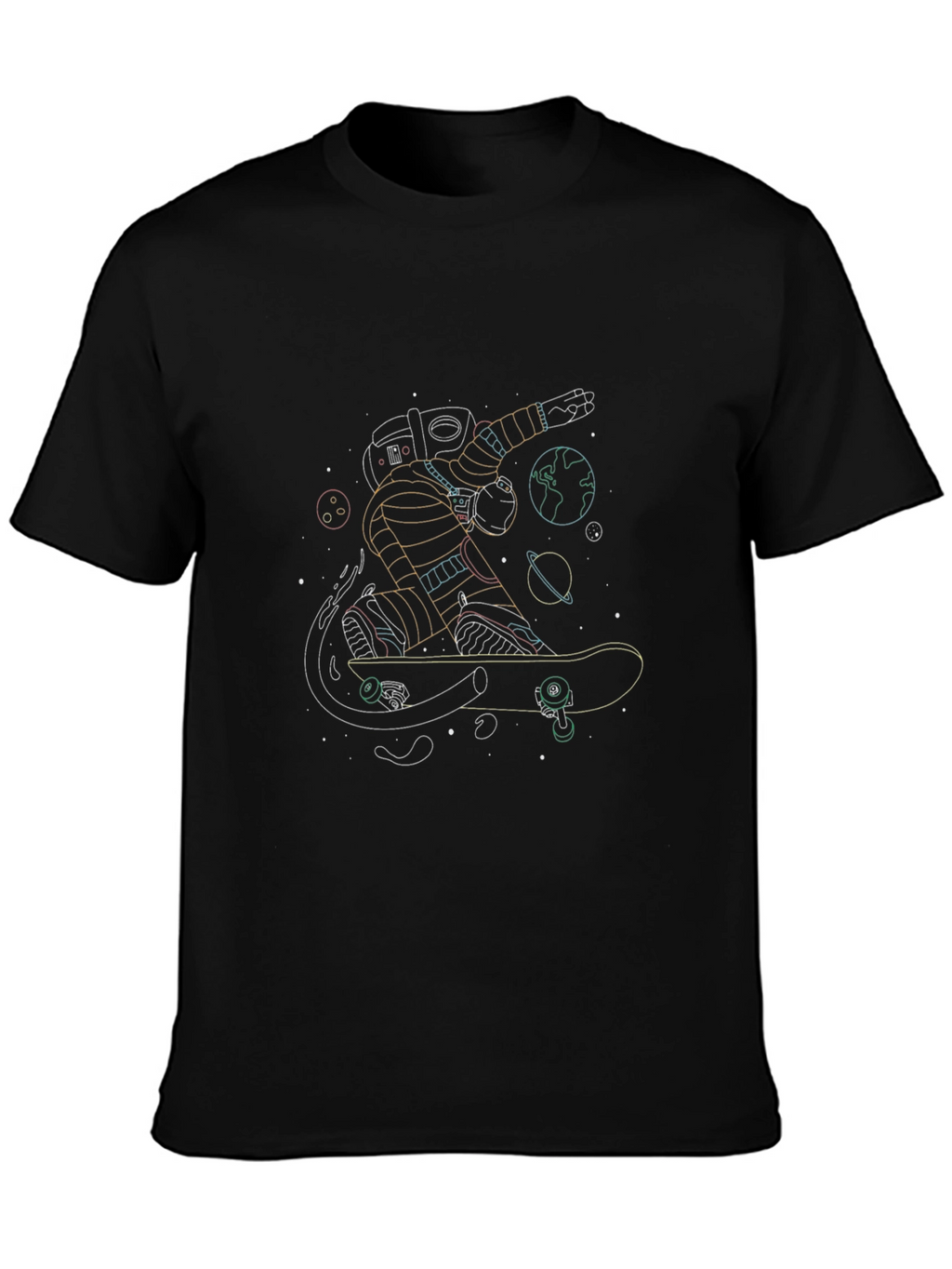 Astronaut Skateboard Tee - Space Graphic T-Shirt