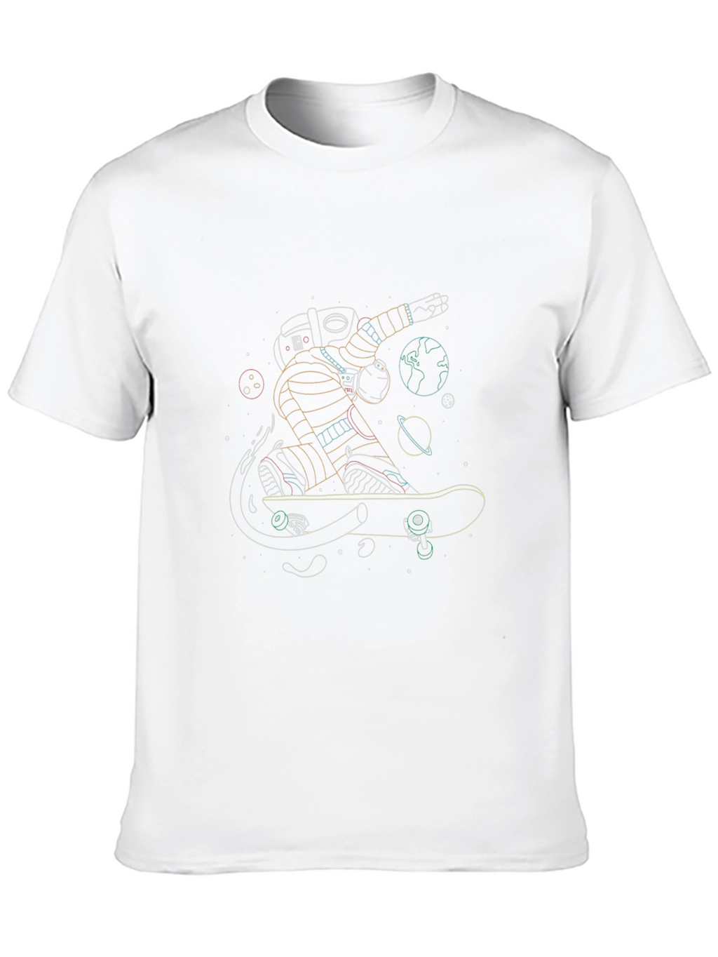 Astronaut Skateboard Tee - Space Graphic T-Shirt