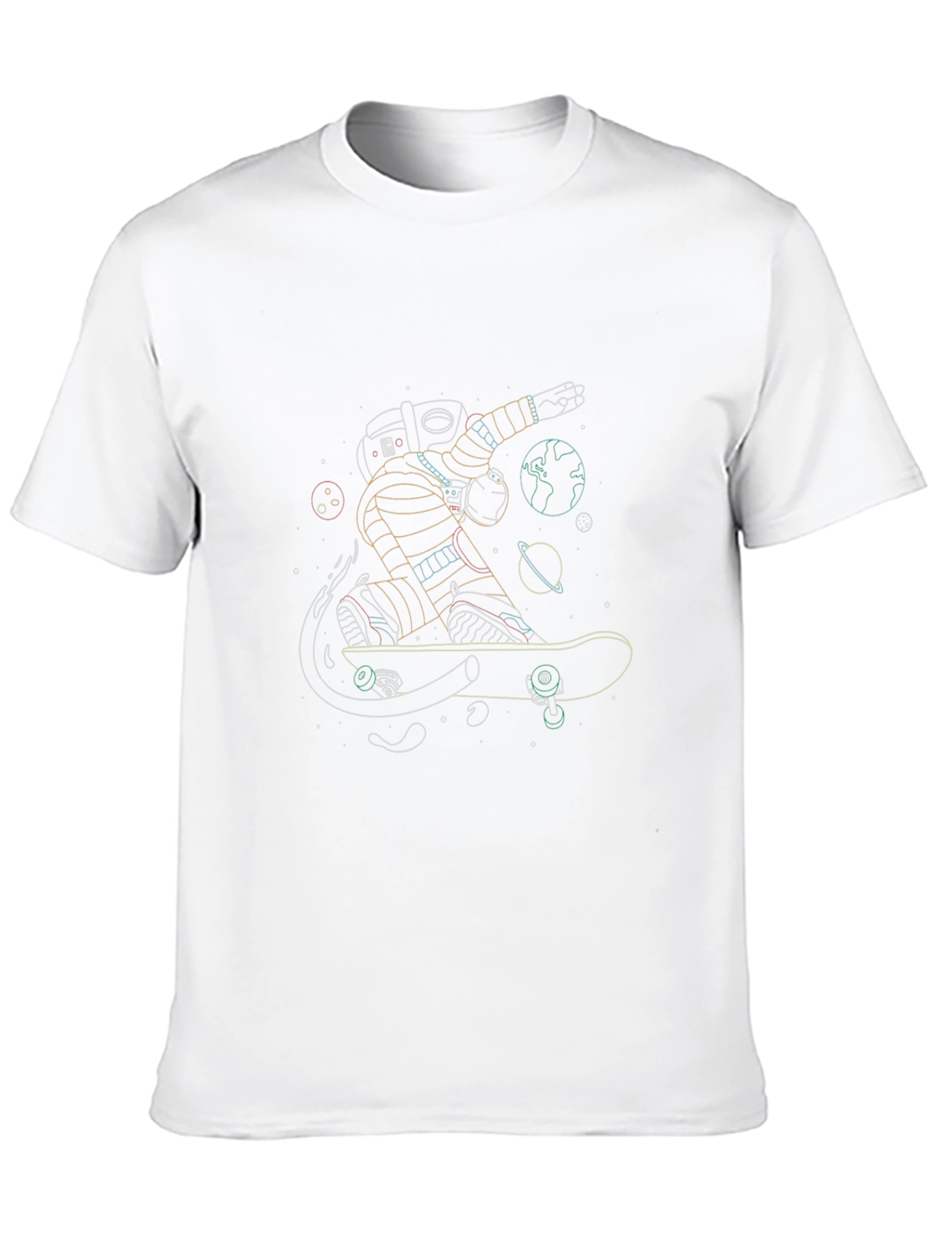 Astronaut Skateboard Tee - Space Graphic T-Shirt