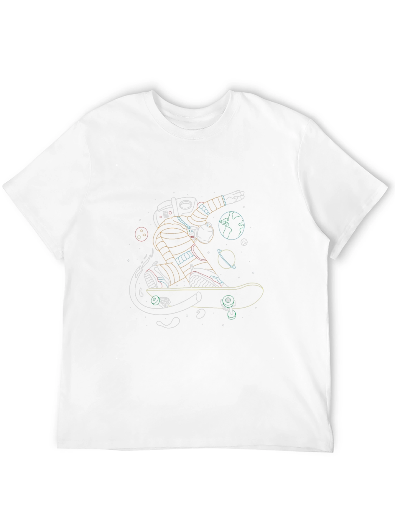 Astronaut Skateboard Tee - Space Graphic T-Shirt