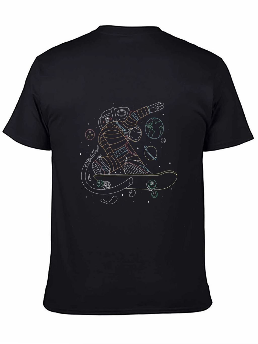 Astronaut Skateboard Tee - Space Graphic T-Shirt