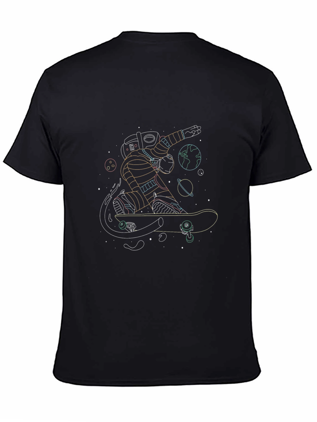 Astronaut Skateboard Tee - Space Graphic T-Shirt