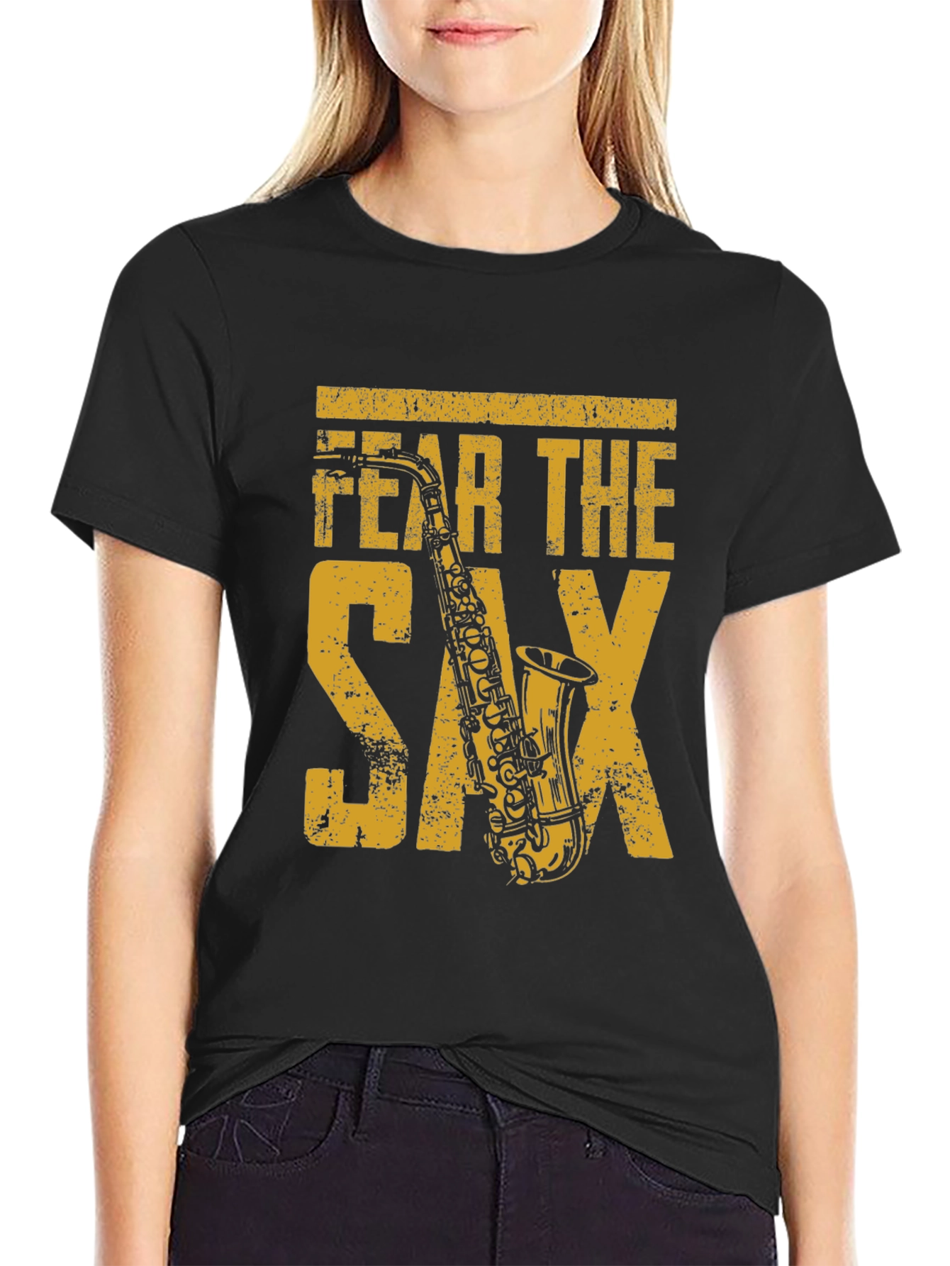 Fear The Sax T-Shirt - Musician Novelty Tee