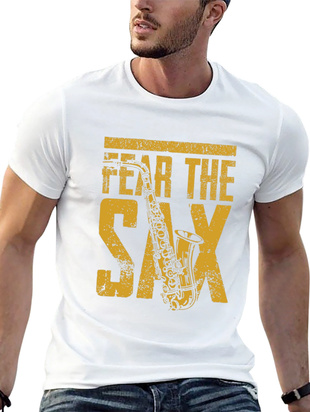 Fear The Sax T-Shirt - Musician Novelty Tee