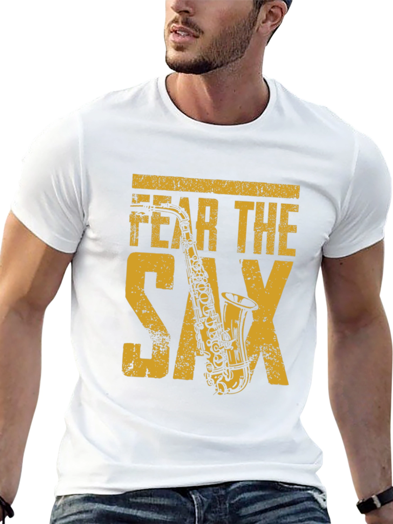 Fear The Sax T-Shirt - Musician Novelty Tee