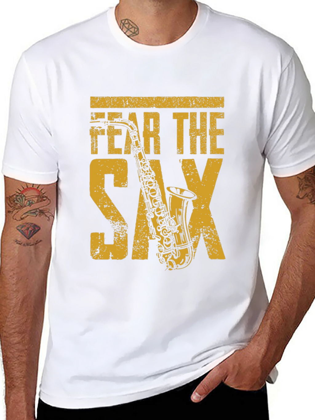 Fear The Sax T-Shirt - Musician Novelty Tee