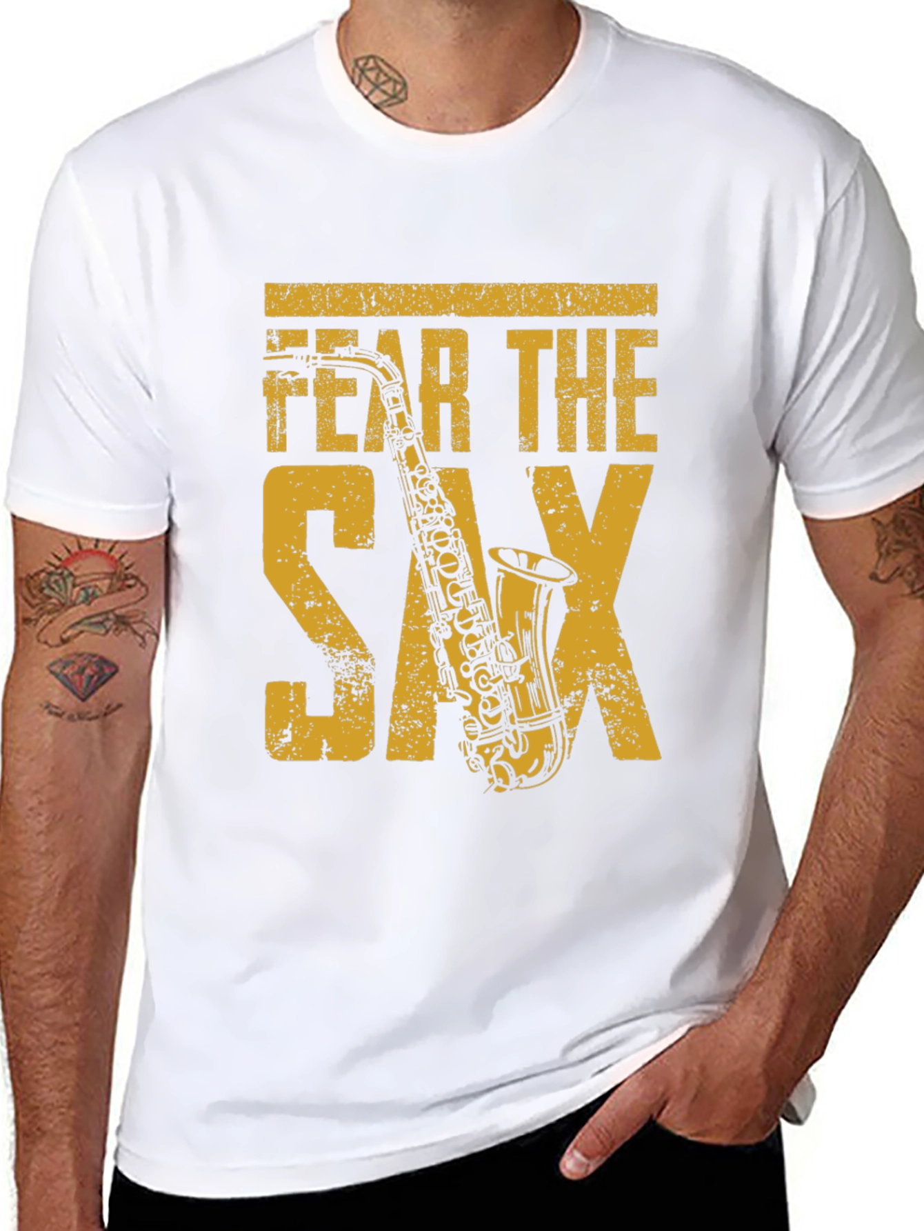Fear The Sax T-Shirt - Musician Novelty Tee