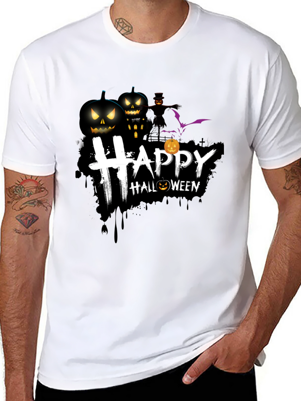 Happy Halloween Graphic T-Shirt - Spooky Season Tee