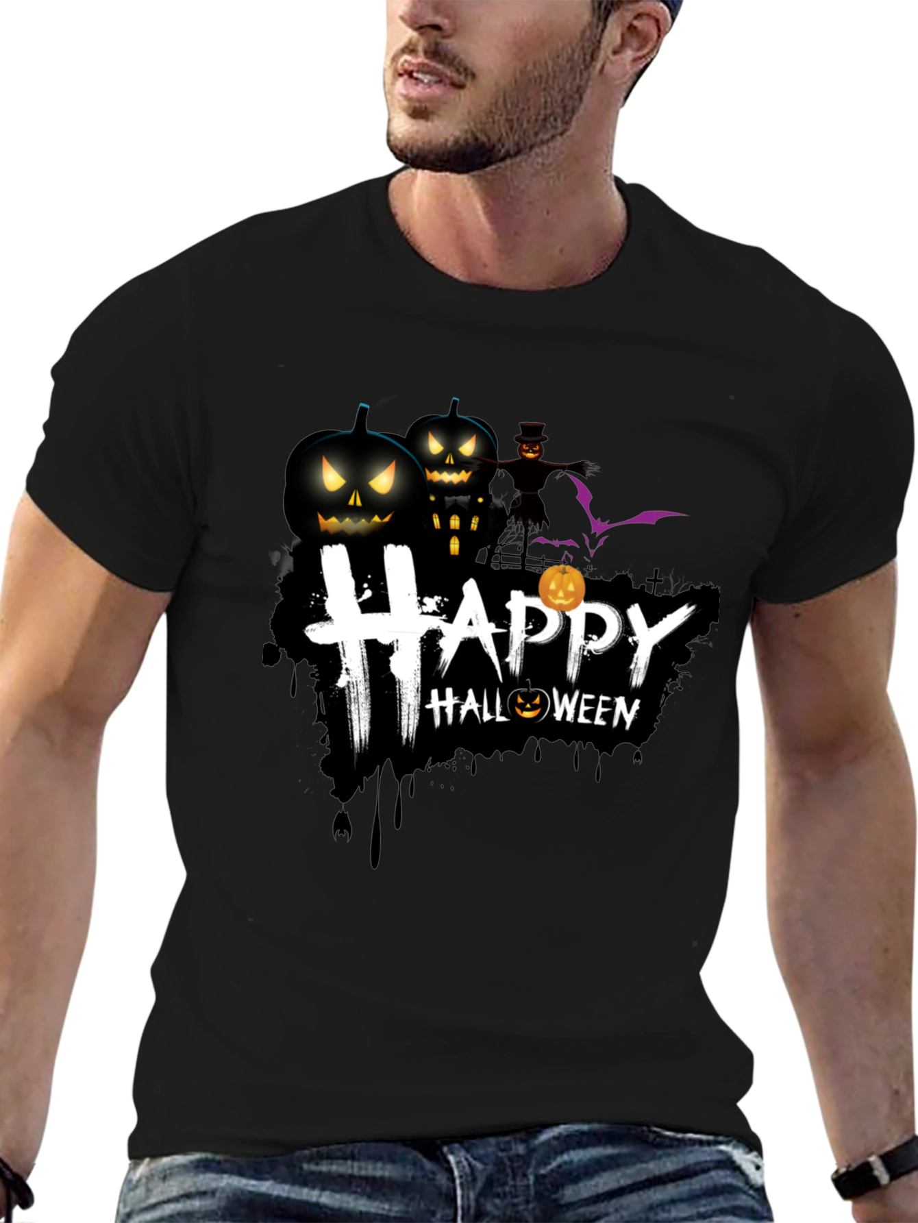 Happy Halloween Graphic T-Shirt - Spooky Season Tee