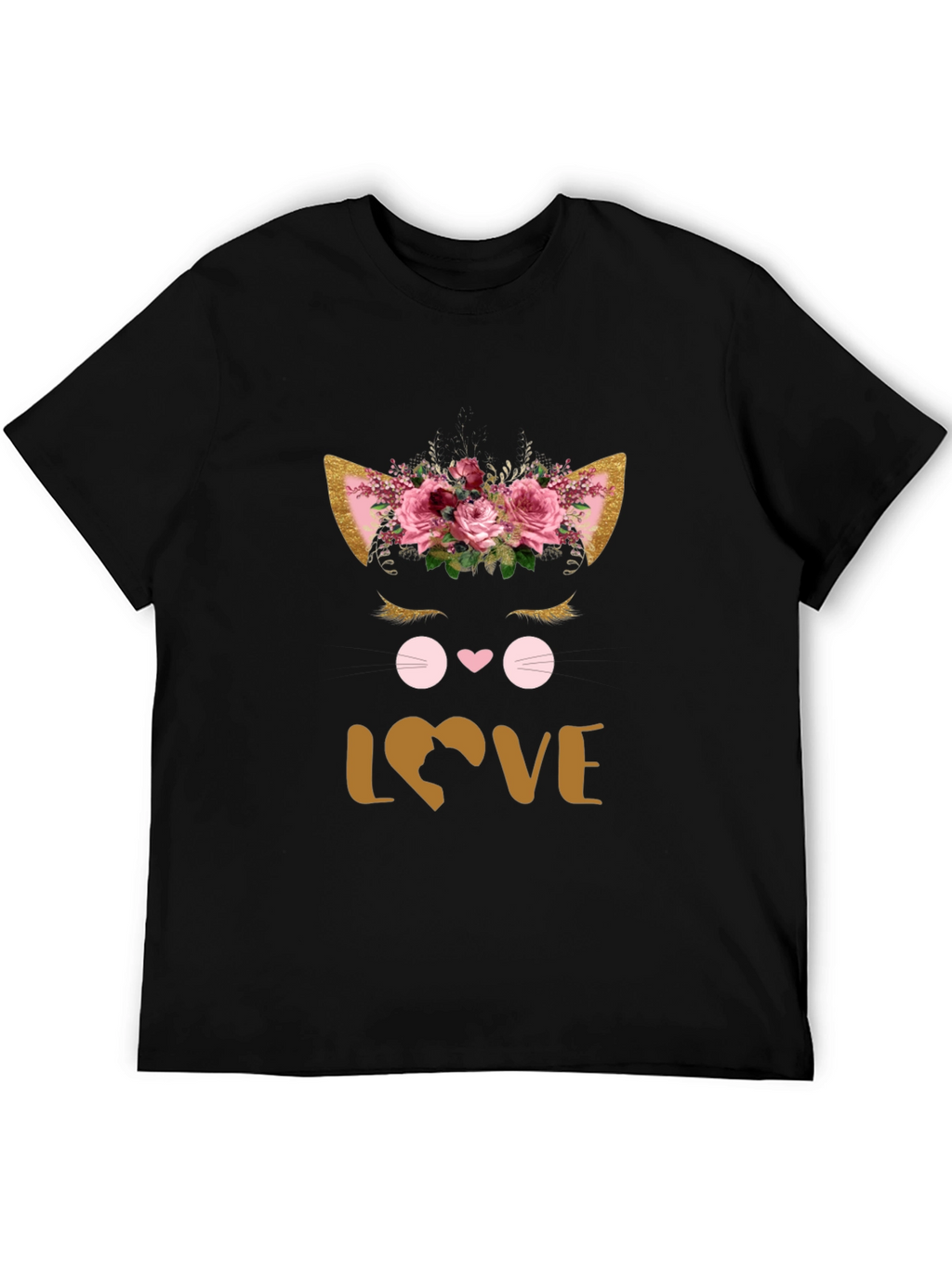 Floral Cat Lover T-Shirt