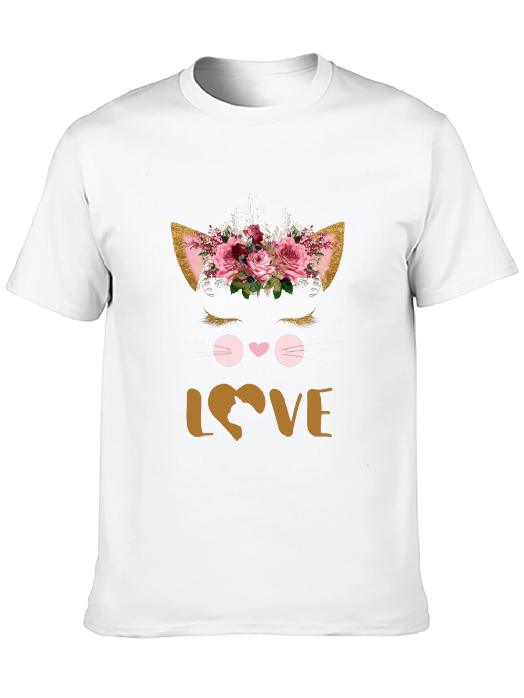 Floral Cat Lover T-Shirt