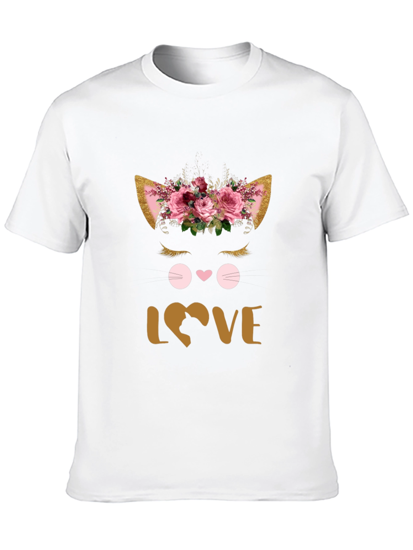 Floral Cat Lover T-Shirt