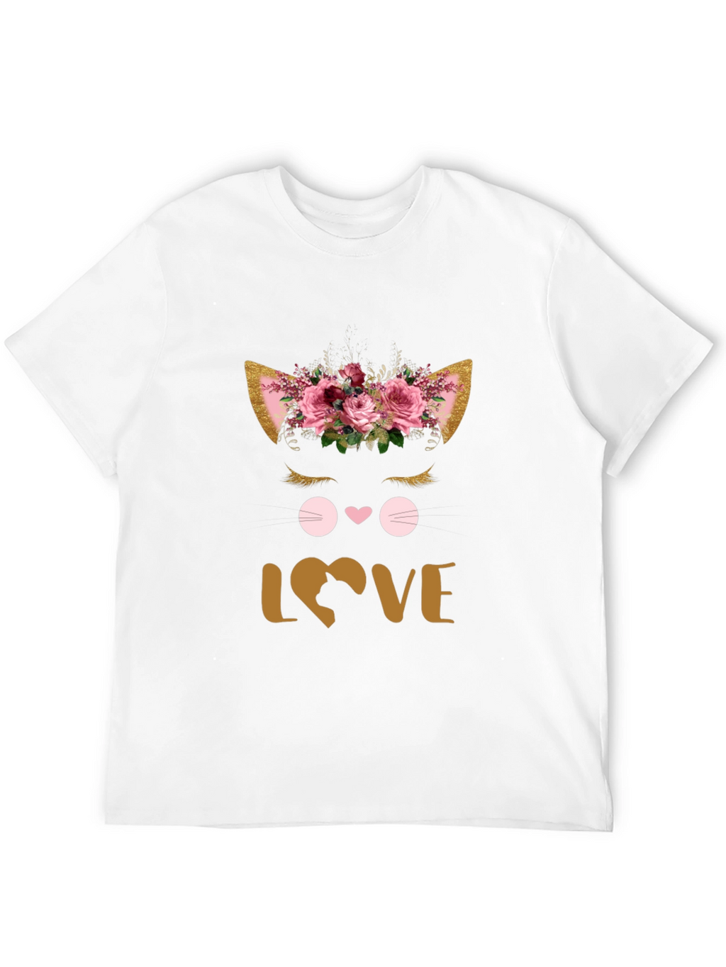 Floral Cat Lover T-Shirt