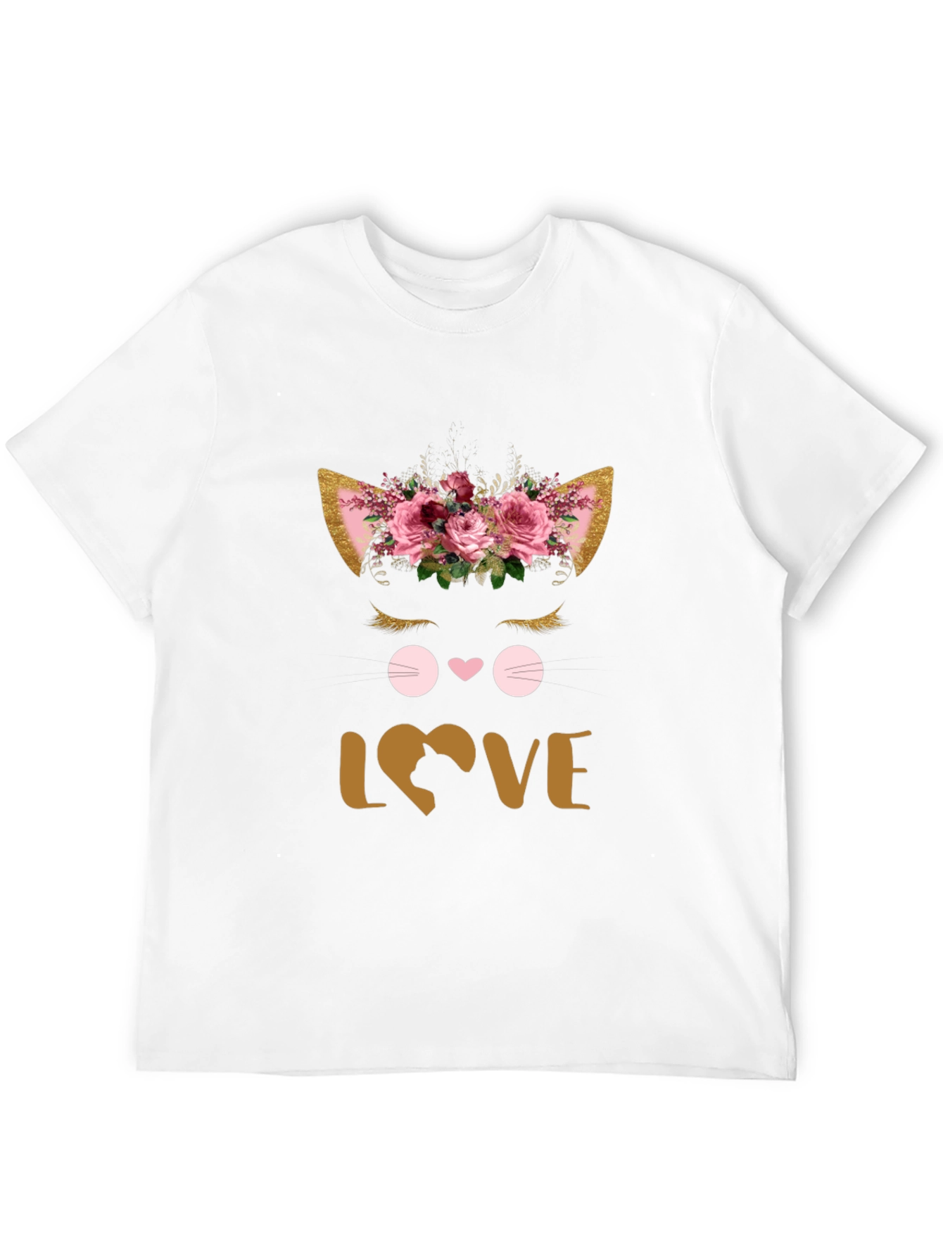 Floral Cat Lover T-Shirt