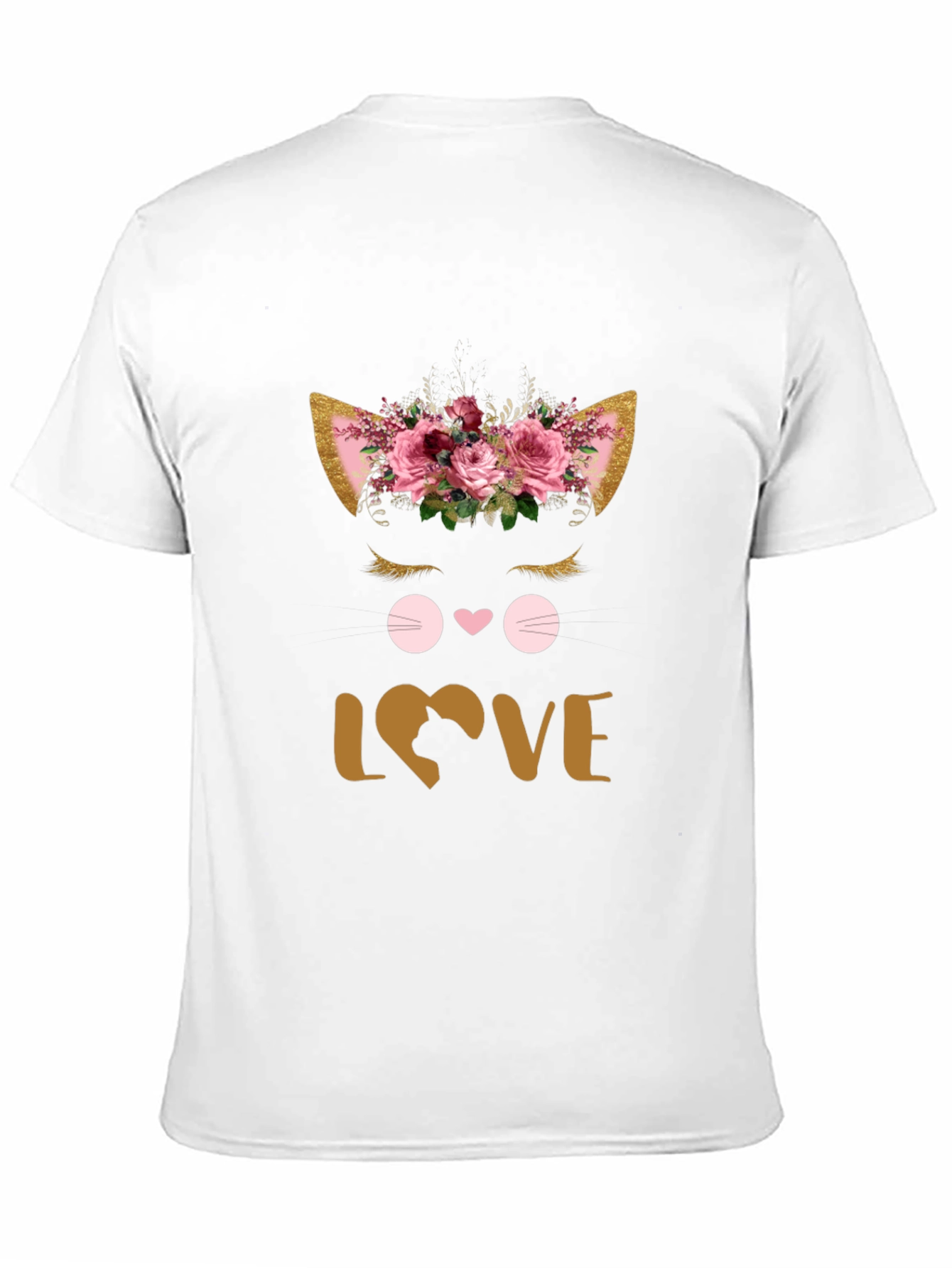 Floral Cat Lover T-Shirt