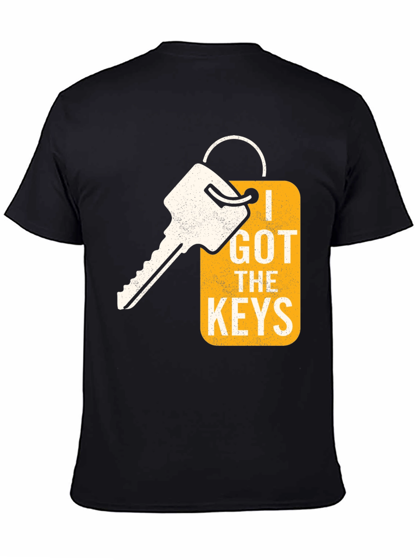 I Got the Keys Graphic Tee - Black Cotton Casual Shirt