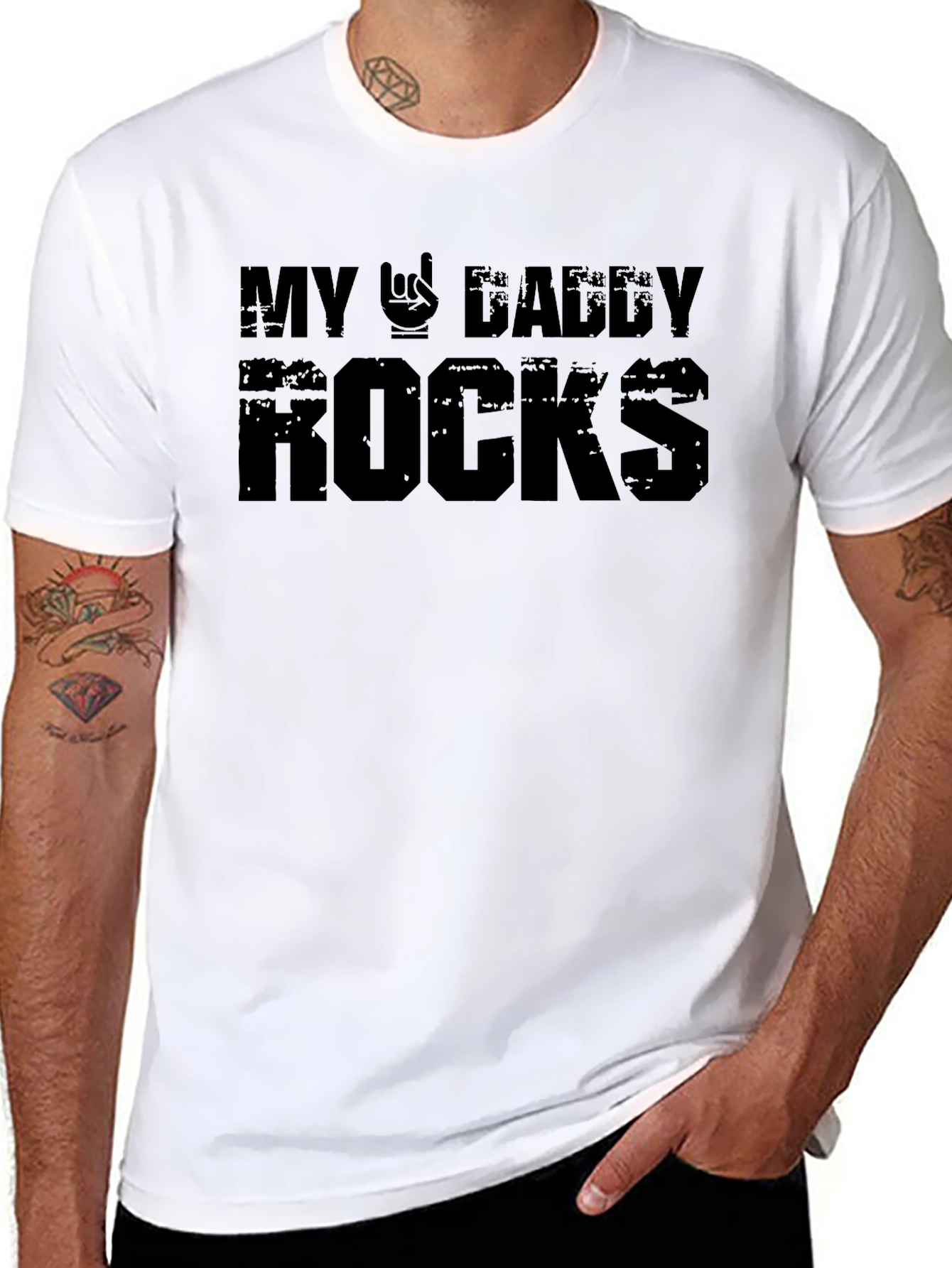 My Daddy Rocks Graphic T-Shirt