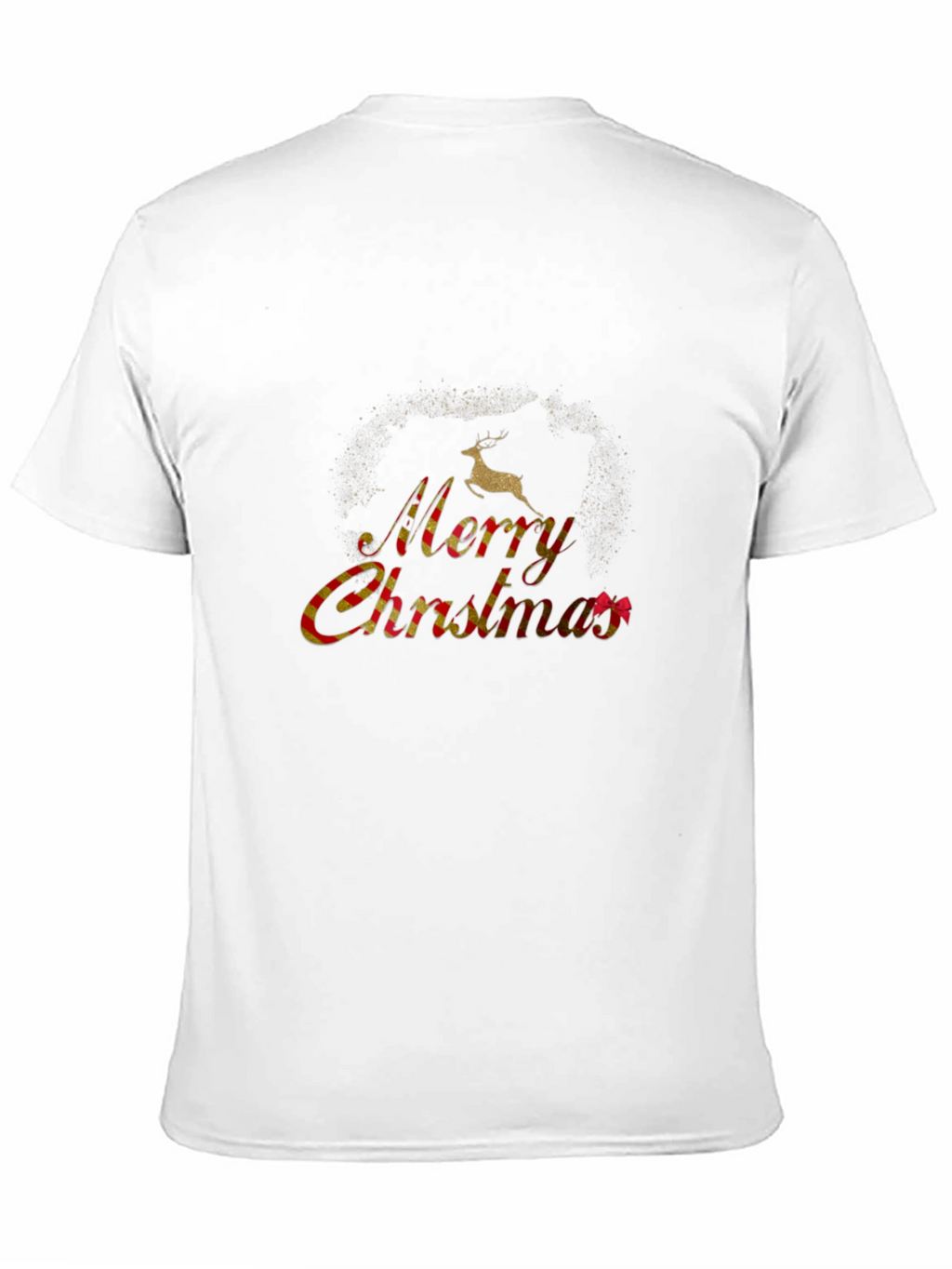 Festive Merry Christmas Black Graphic T-Shirt