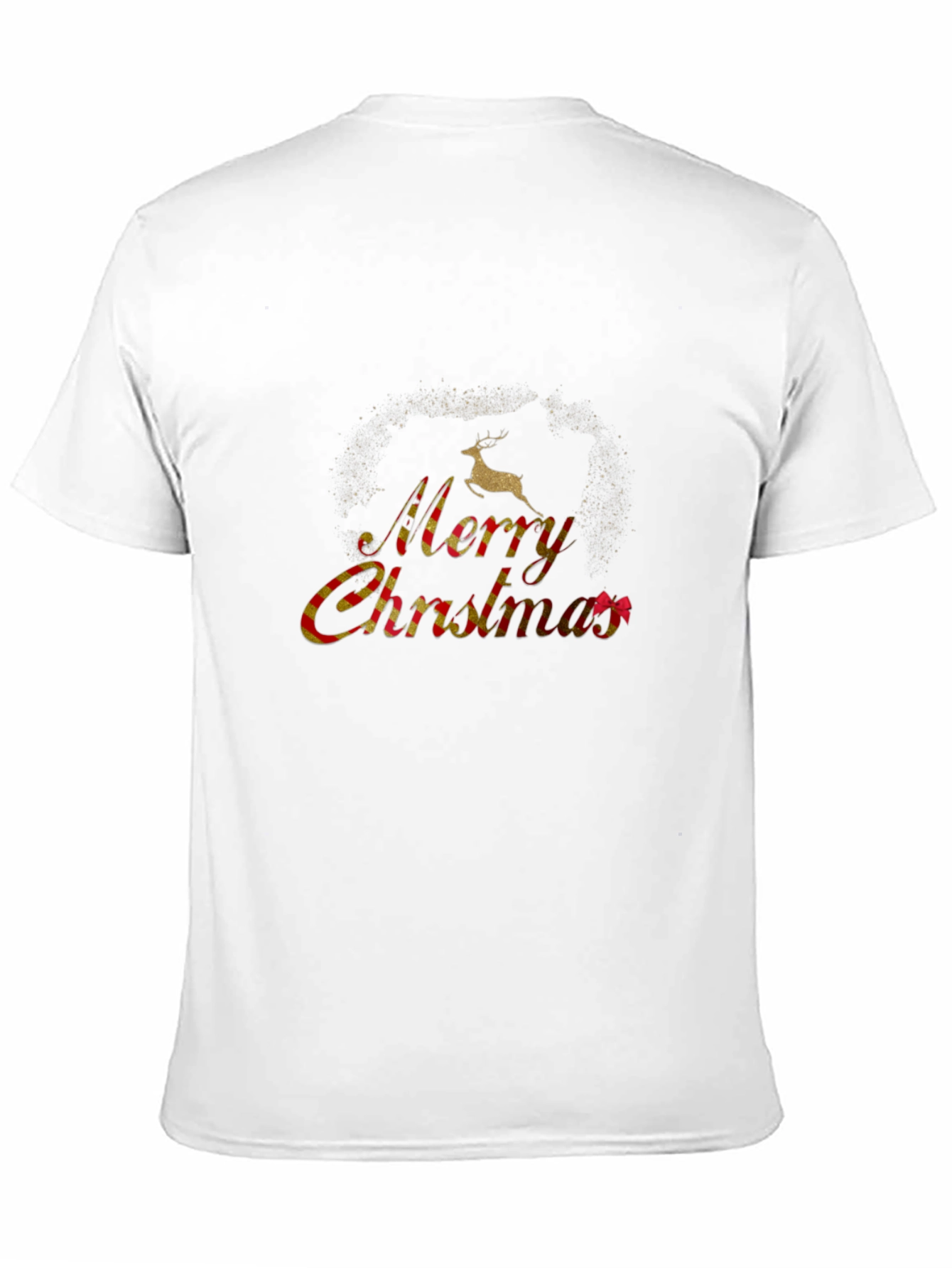 Festive Merry Christmas Black Graphic T-Shirt