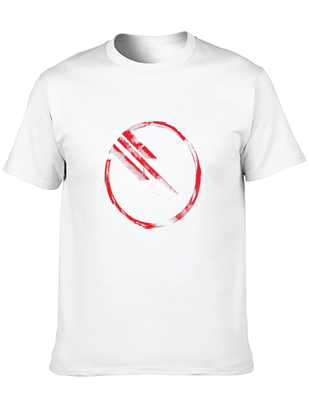 Graphic Print Crew Neck T-Shirt - Black