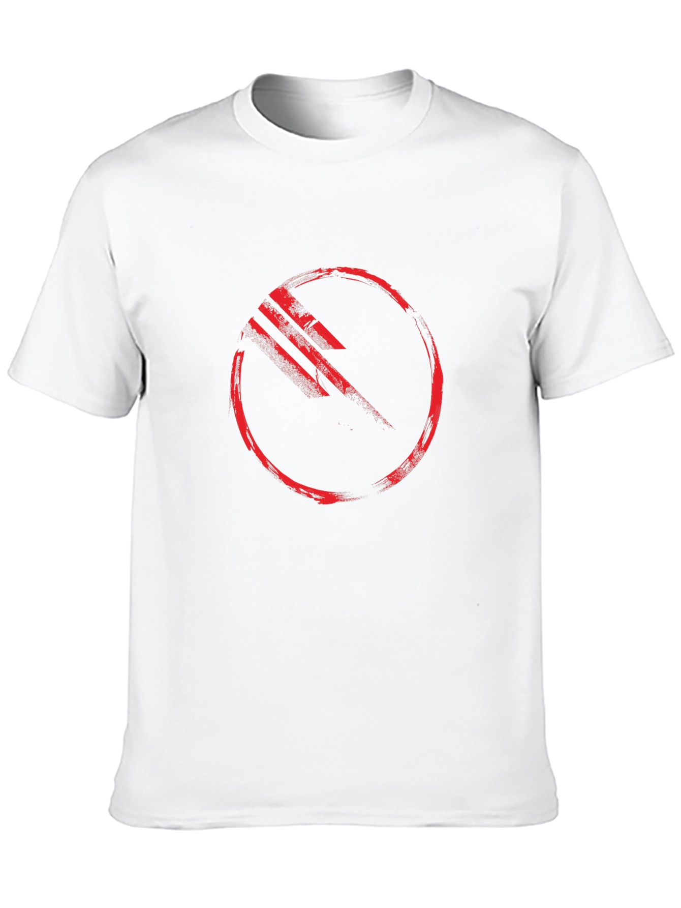 Graphic Print Crew Neck T-Shirt - Black