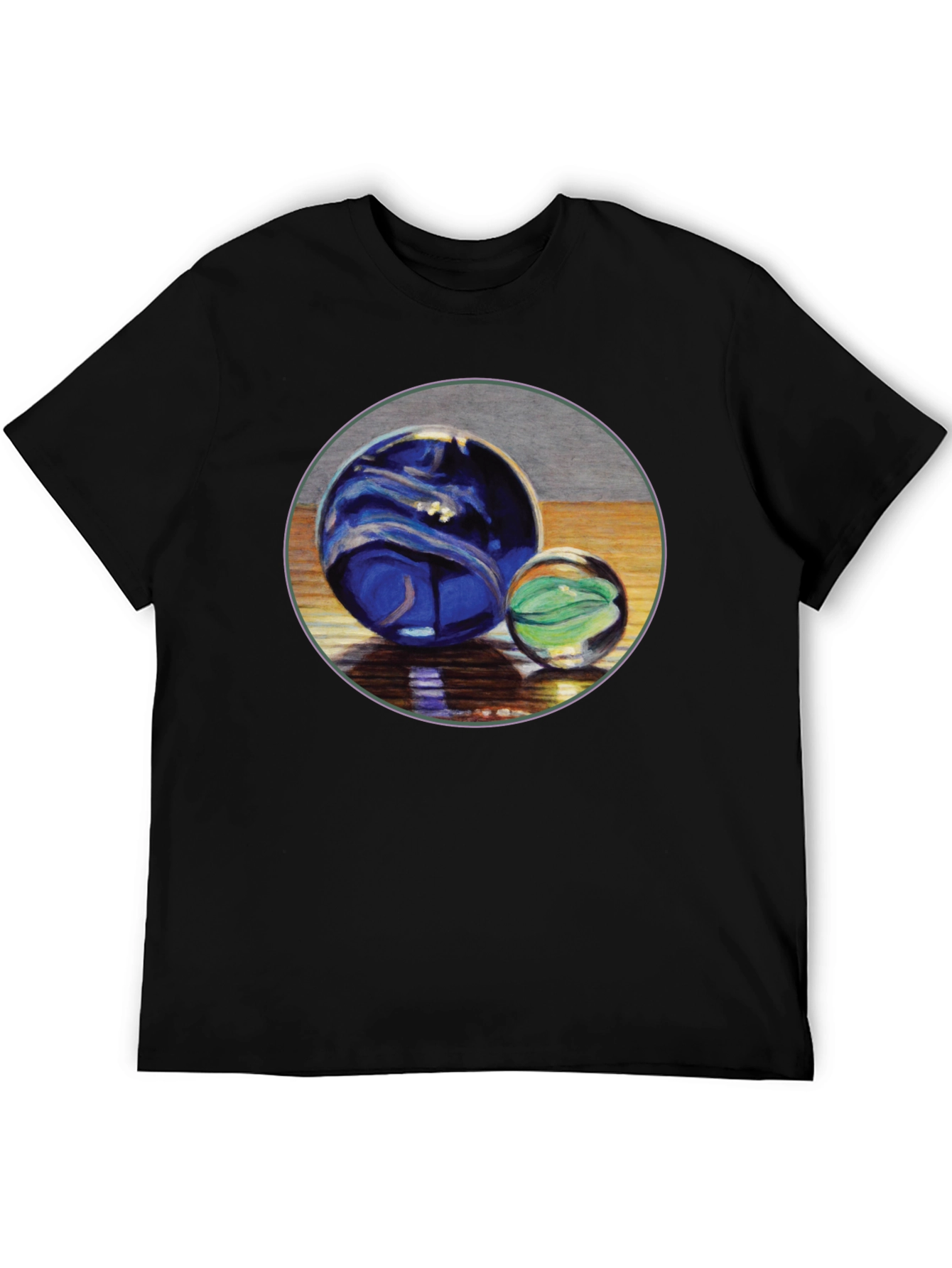 Two Marble Sphere Graphic Print Tee
