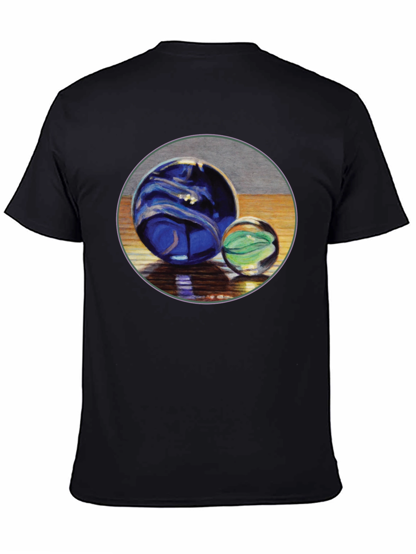 Two Marble Sphere Graphic Print Tee