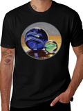 Two Marble Sphere Graphic Print Tee