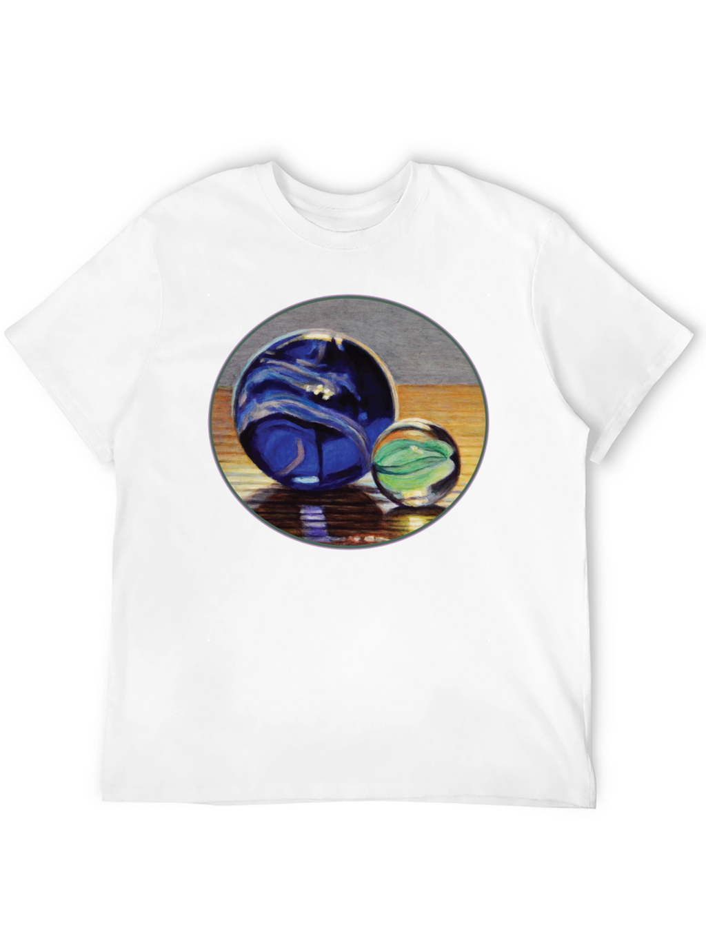 Two Marble Sphere Graphic Print Tee