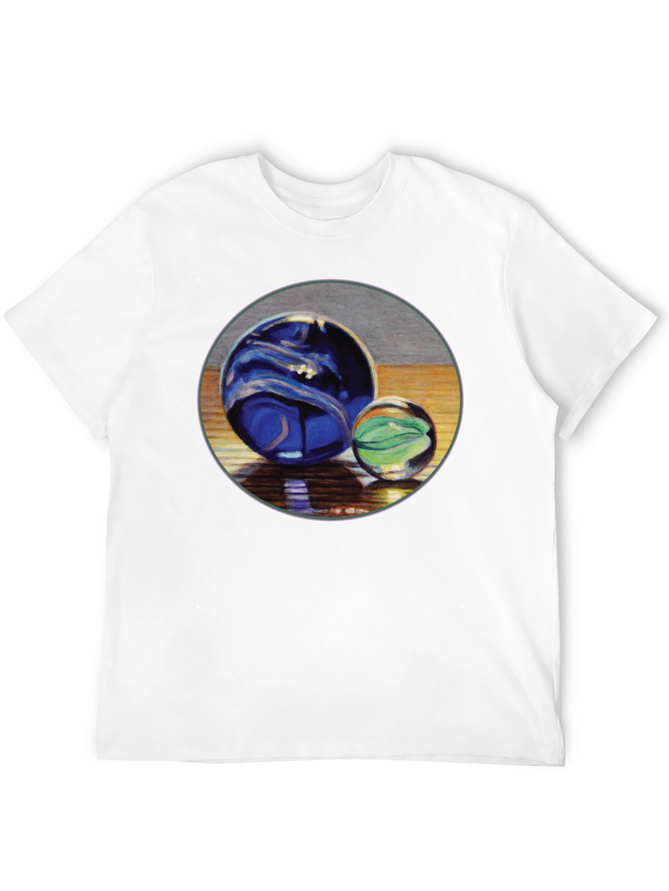 Two Marble Sphere Graphic Print Tee