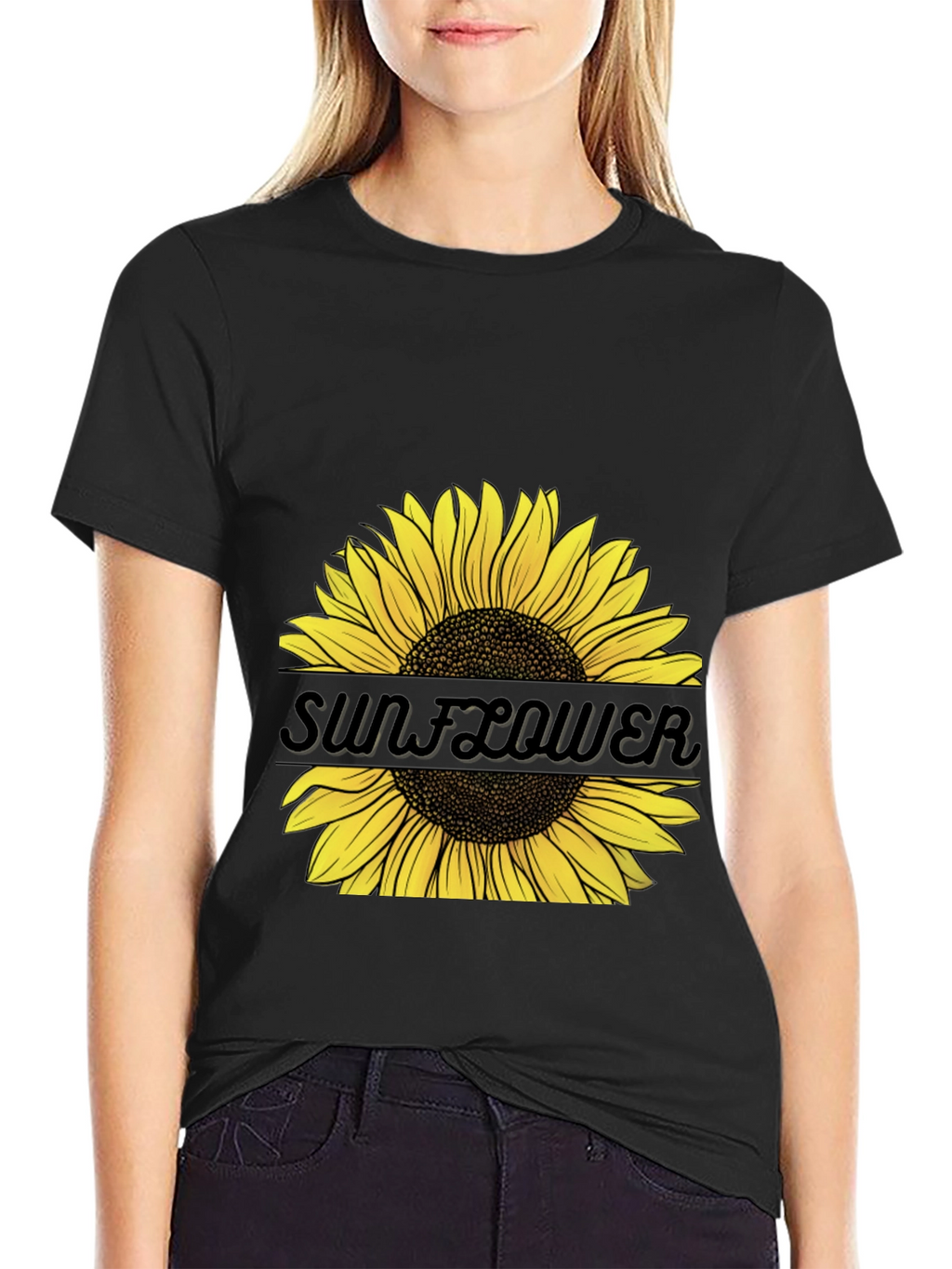 Sunflower Graphic Tee - Unisex Black T-Shirt
