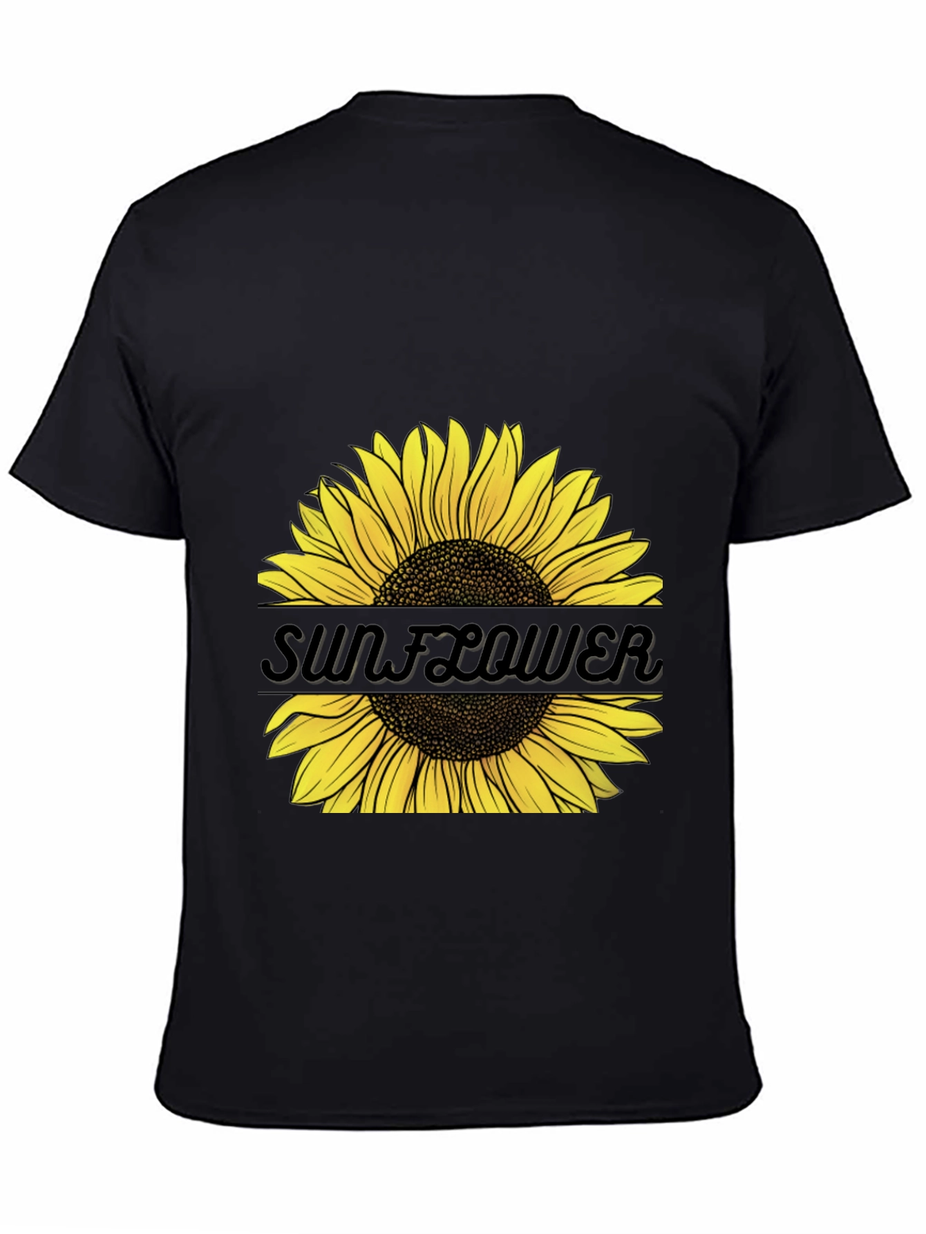 Sunflower Graphic Tee - Unisex Black T-Shirt