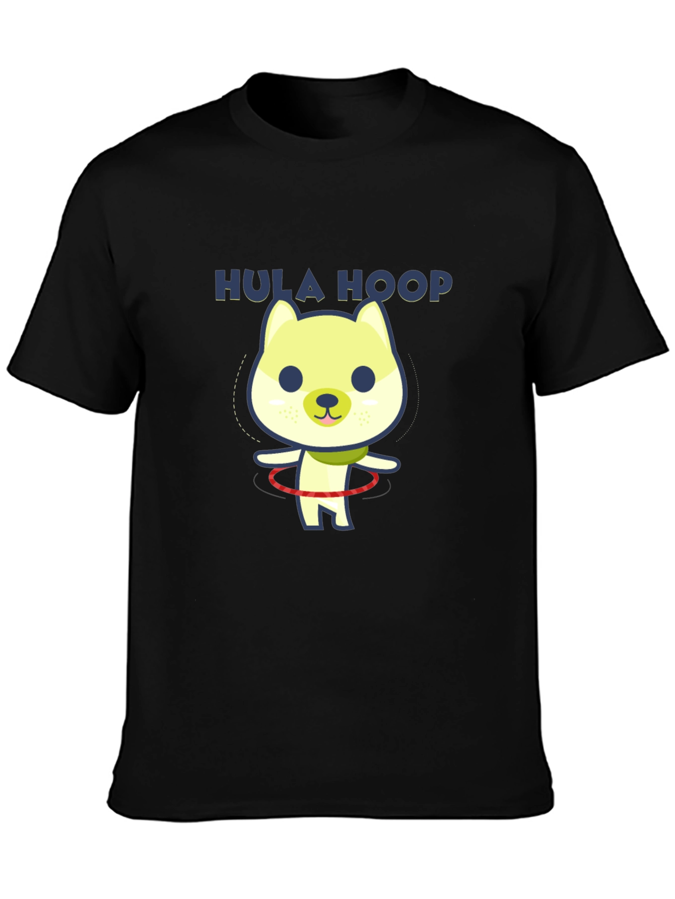 Hula Hoop Dog Graphic T-Shirt