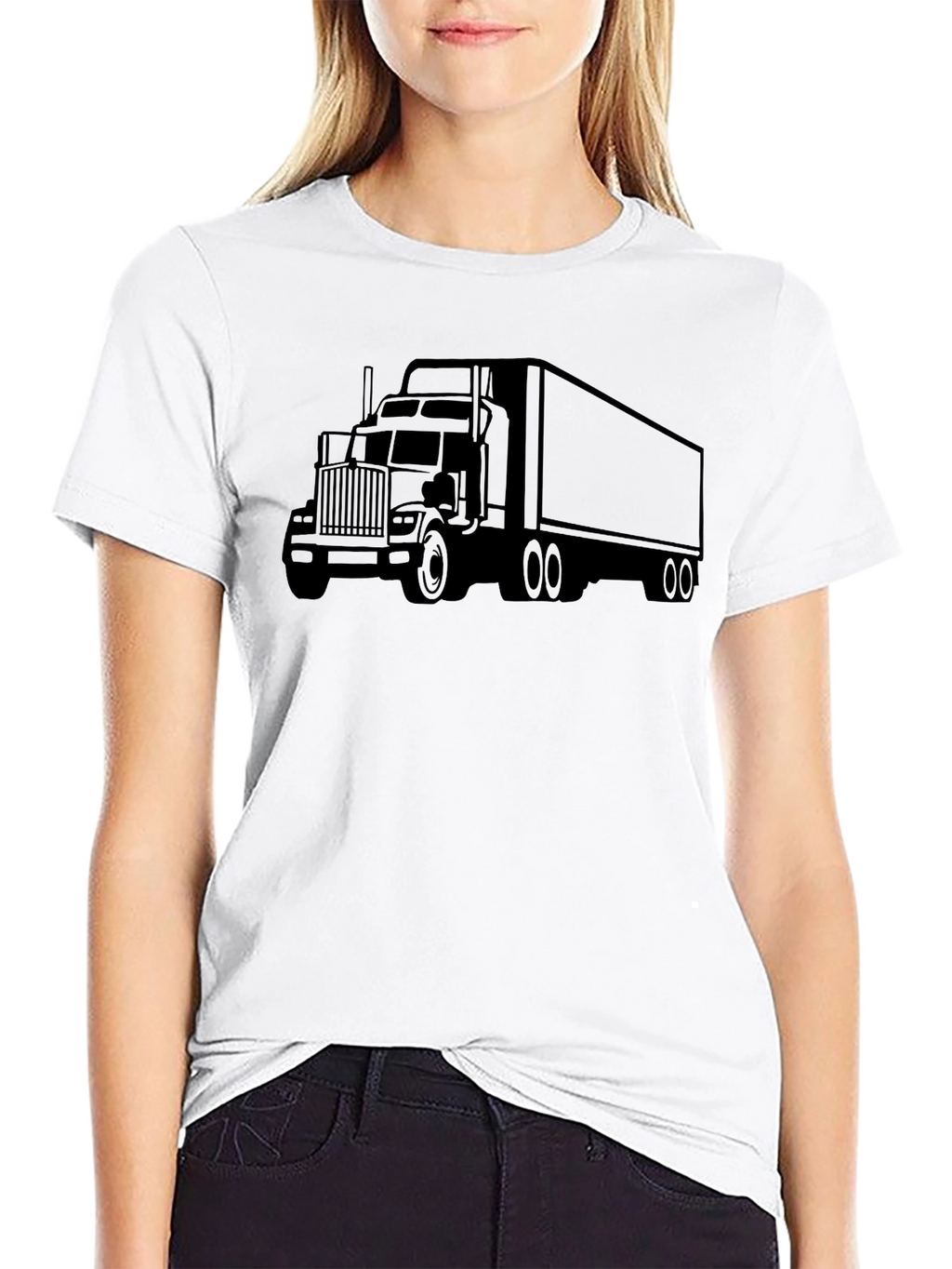 Truck Graphic T-Shirt - Black Cotton Tee