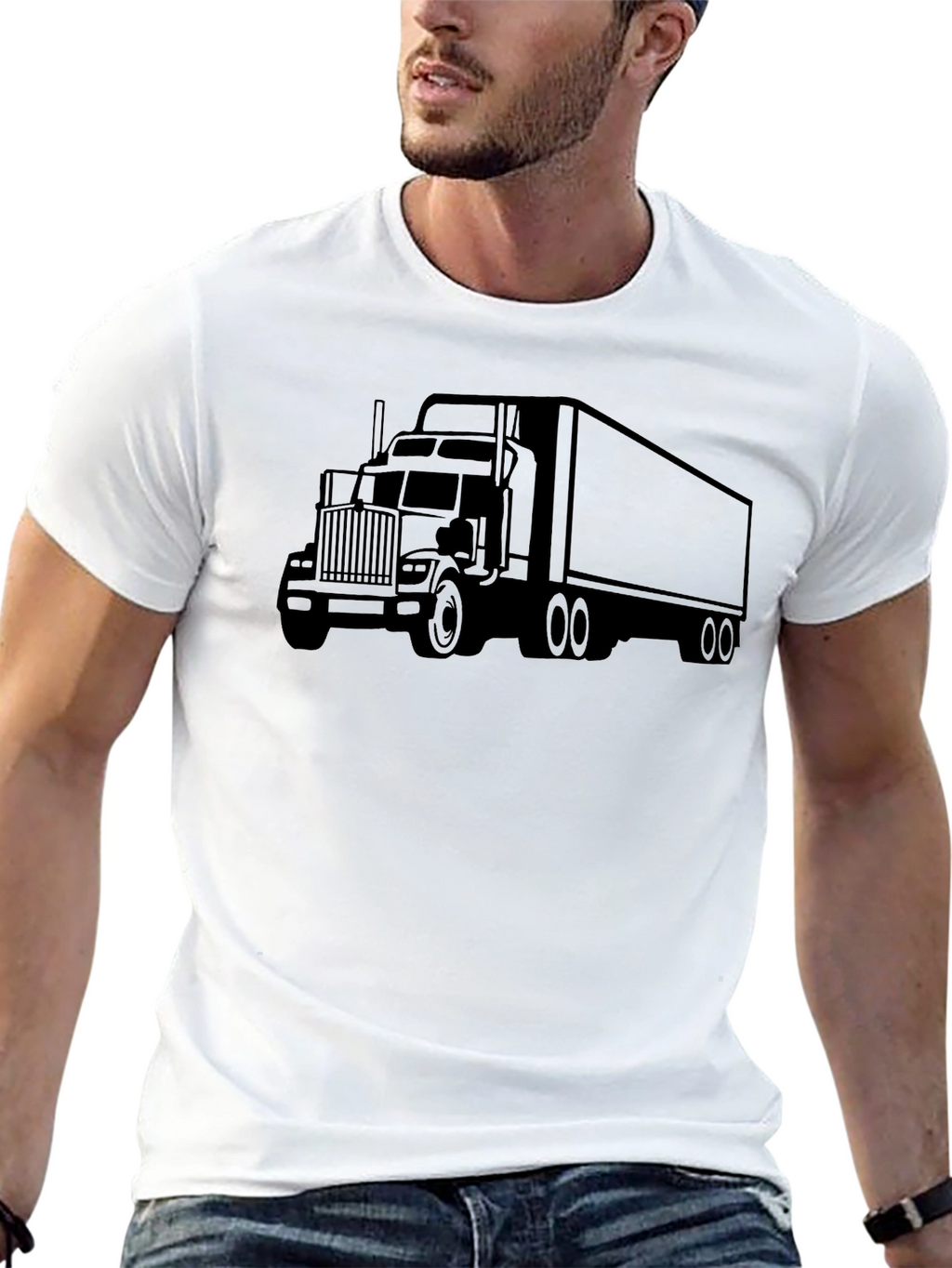 Truck Graphic T-Shirt - Black Cotton Tee