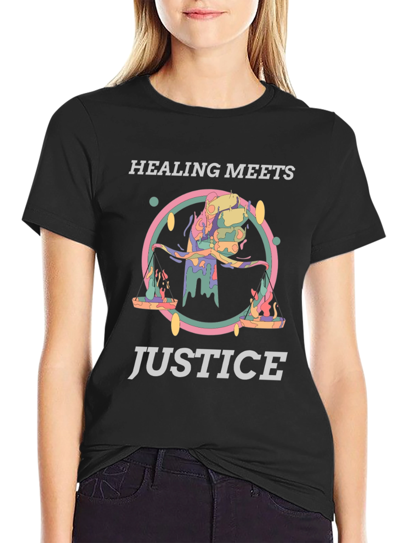Healing Meets Justice Graphic Tee - Unisex