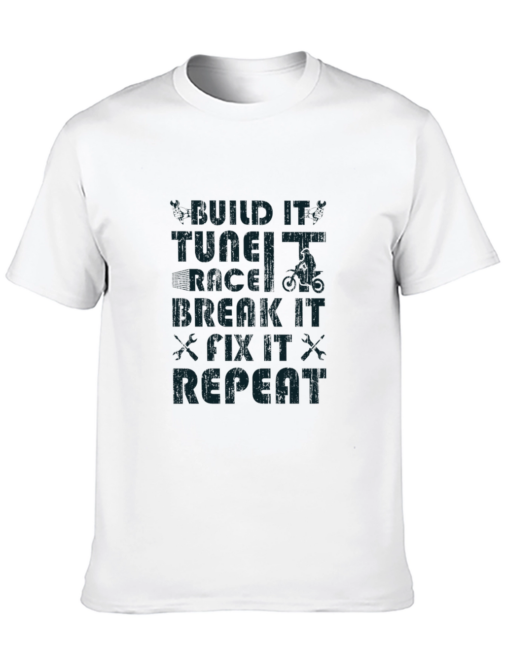 Build Tune Race Repeat Black T-Shirt