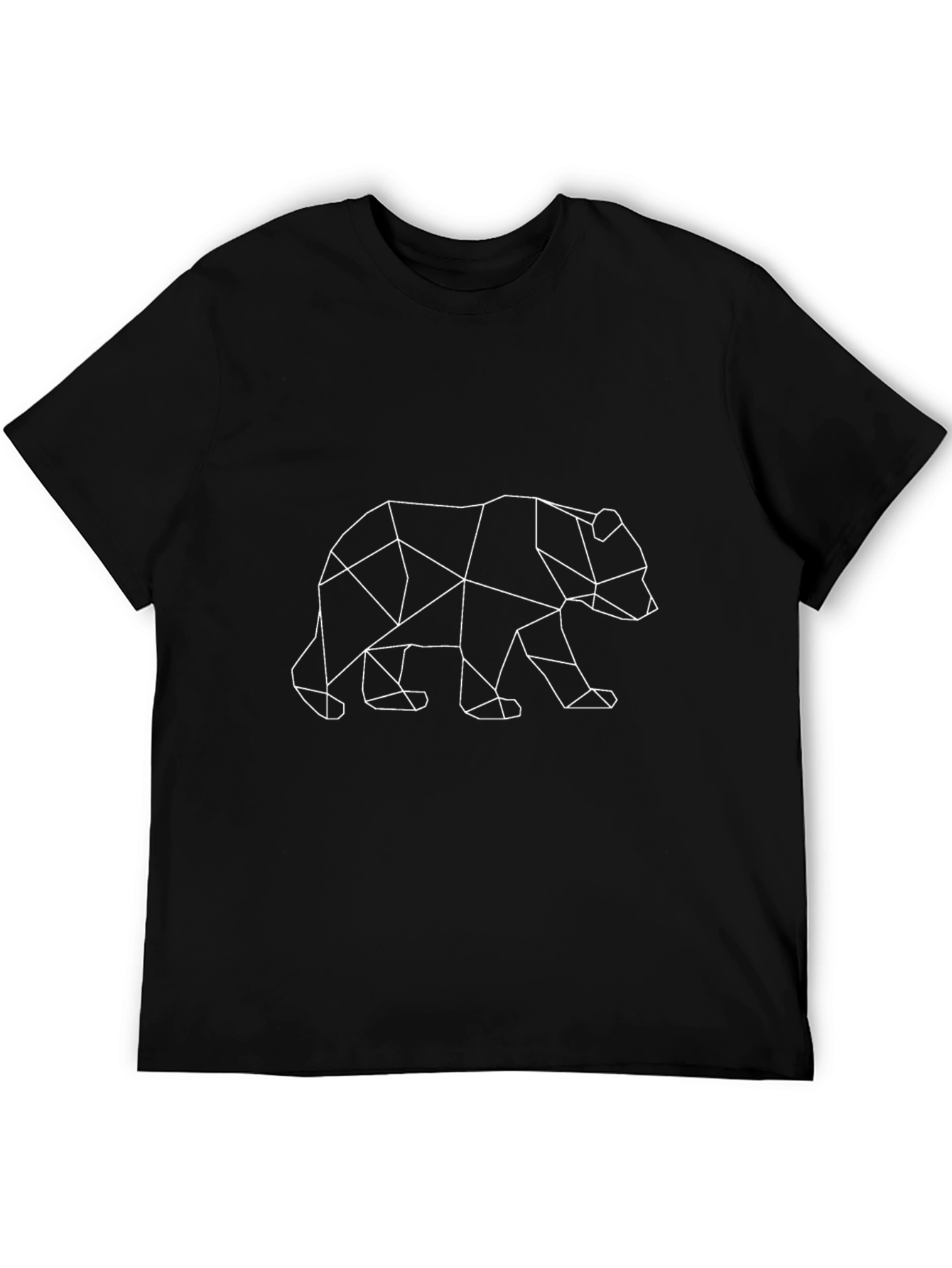 Geometric Bear Graphic T-Shirt - Modern Animal Design