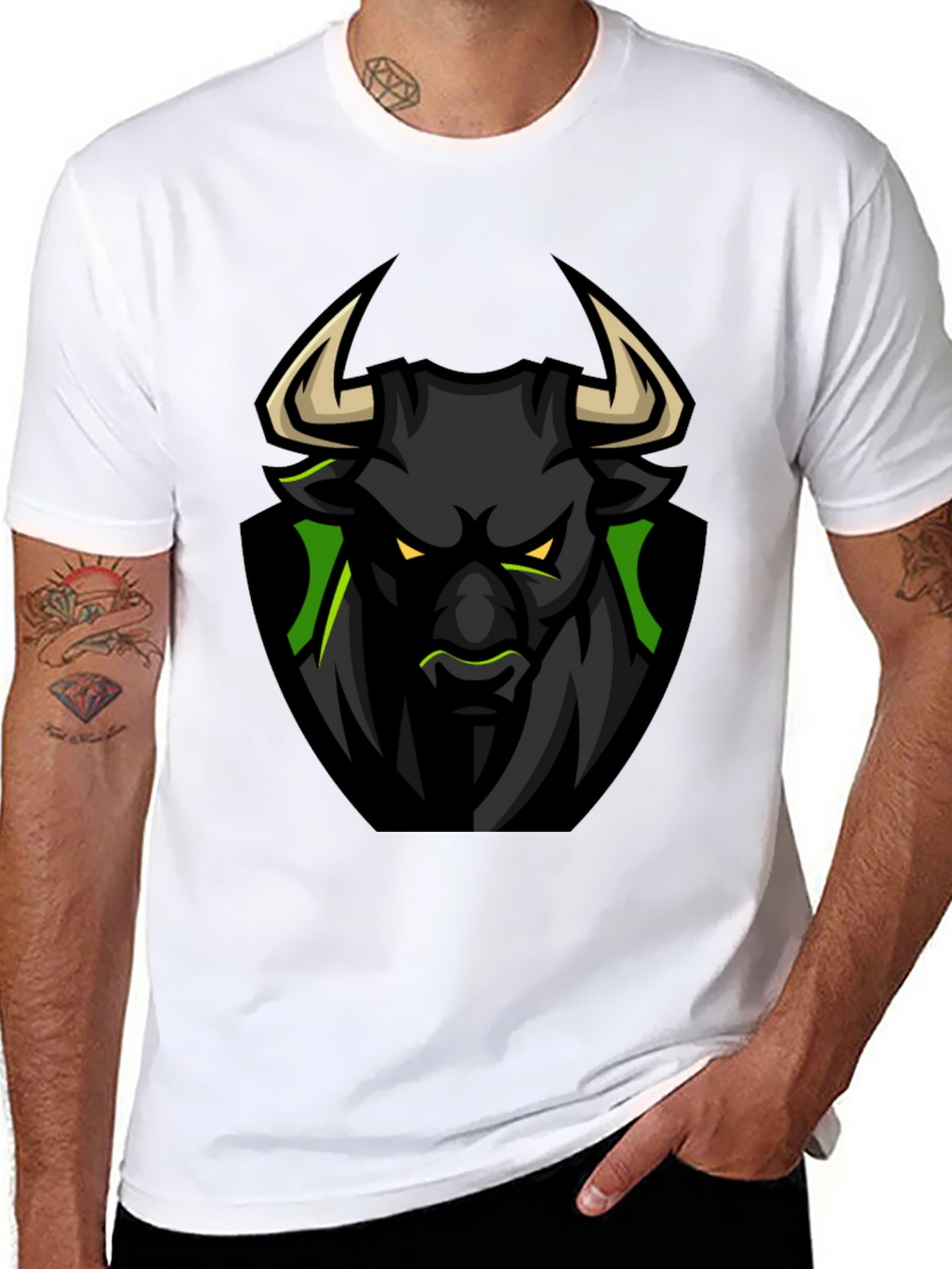 Black Bull Graphic Tee - Fierce Design