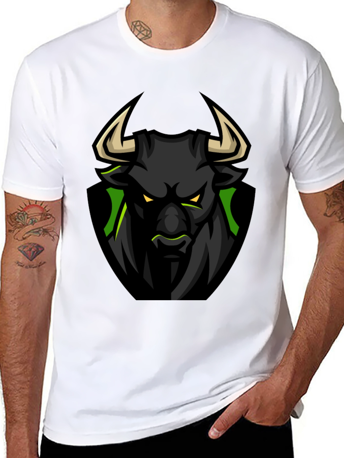 Black Bull Graphic Tee - Fierce Design
