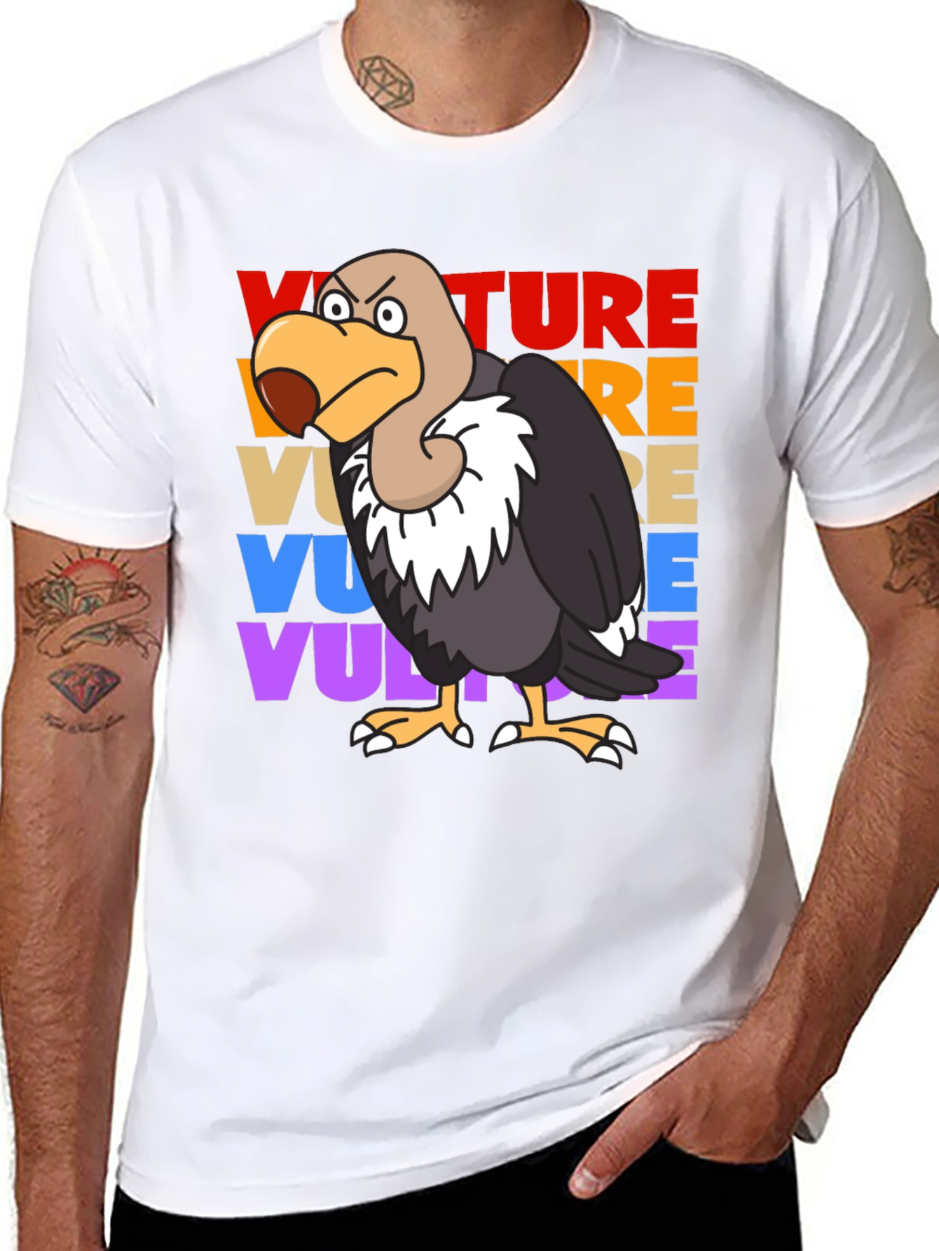 Vulture T-Shirt - Retro Style Cartoon Bird Tee