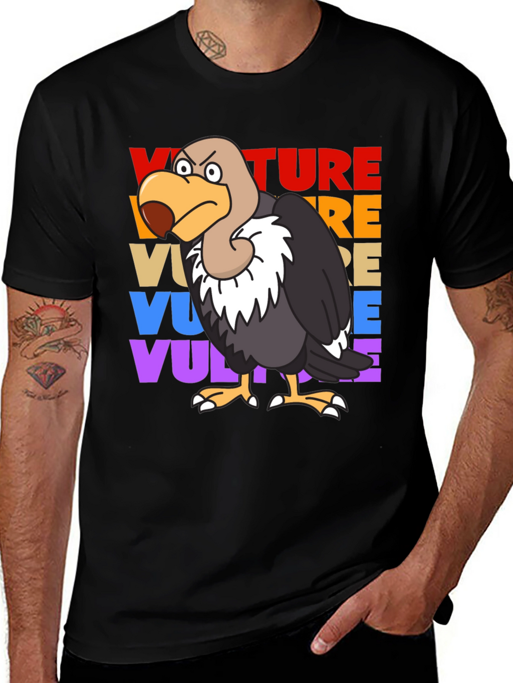Vulture T-Shirt - Retro Style Cartoon Bird Tee