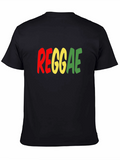 Reggae Graphic Print T-Shirt - Black