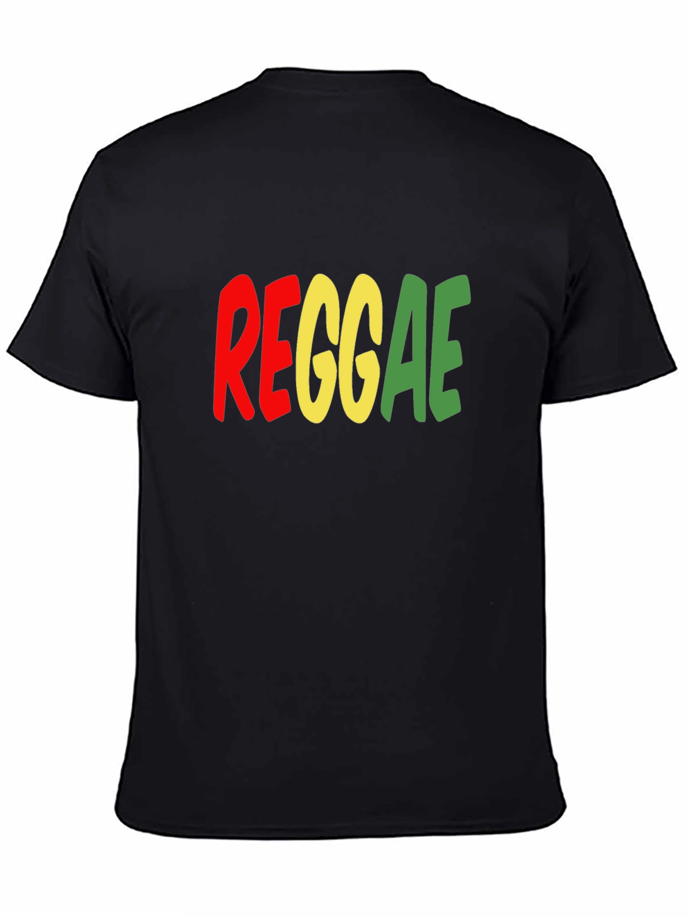 Reggae Graphic Print T-Shirt - Black