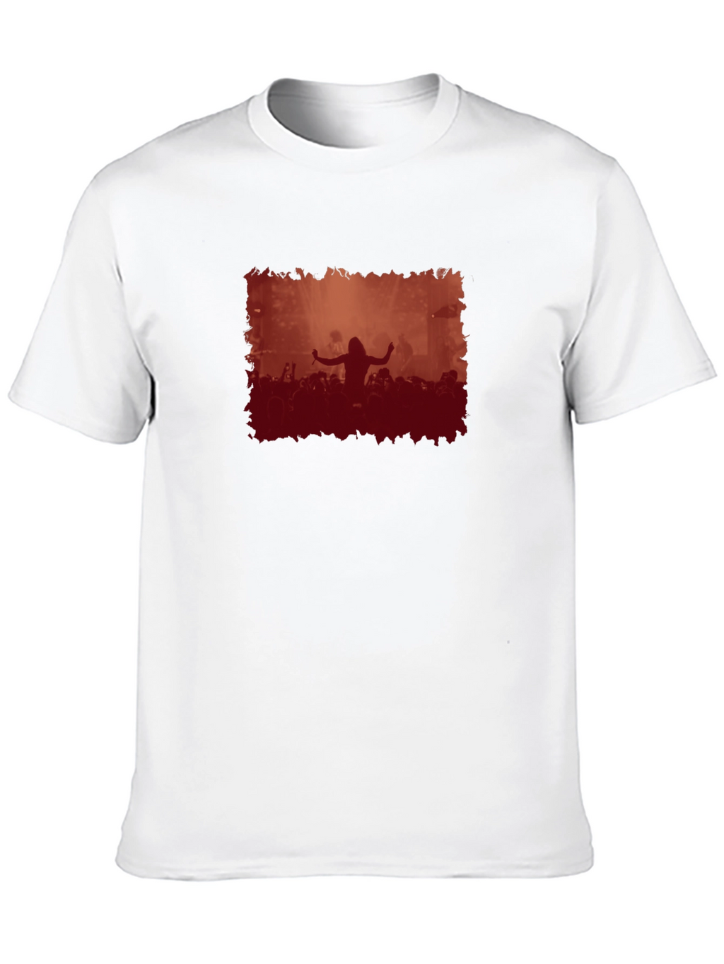 Concert Crowd Graphic Black T-Shirt