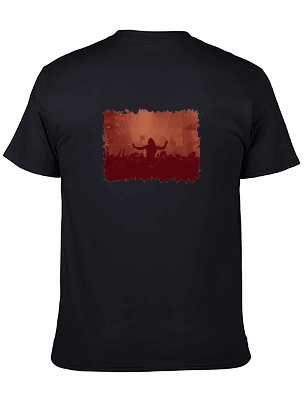Concert Crowd Graphic Black T-Shirt