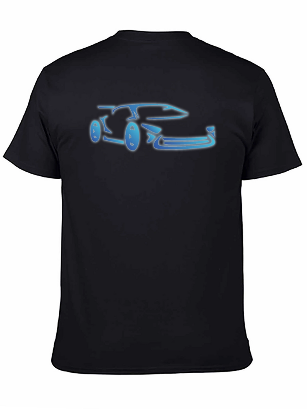 Cool Blue Car Graphic T-Shirt - Sleek Design