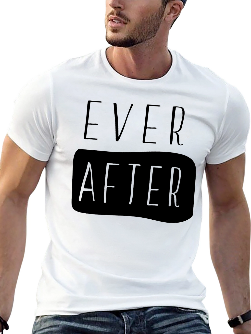 Ever After Black Graphic Tee for Men